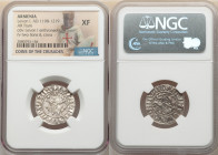 Cilician Armenia. Levon I 4-Piece Lot of Certified Trams ND (1198-1219) XF NGC, 22mm. Levon I enthroned facing / Two lions & cross. Sold as is, no ret...