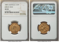 Victoria gold "Jubilee Head" Sovereign 1887-S AU50 NGC, Sydney mint, KM10, S-3868D. AGW 0.2355 oz. 

HID09801242017

© 2022 Heritage Auctions | All Ri...