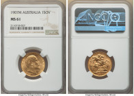 Edward VII gold Sovereign 1907-M MS61 NGC, Melbourne mint, KM15. AGW 0.2355 oz. 

HID09801242017

© 2022 Heritage Auctions | All Rights Reserved