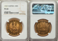 Republic gold Prooflike 100 Schilling 1929 PL64 NGC, Vienna mint, KM2842. AGW 0.6807 oz. 

HID09801242017

© 2022 Heritage Auctions | All Rights Reser...