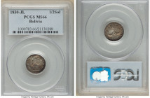 Republic 1/2 Sol 1830 PTS-JL MS66 PCGS, Potosi mint, KM93.2a. A gem representative of this issue, richly colored and fully struck. 

HID09801242017

©...