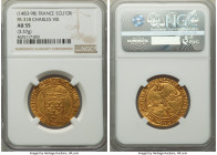 Charles VIII gold Ecu d'Or au Soleil ND (1483-1498) AU55 NGC, Toulouse mint, Dup-575, Fr-318. 3.37gm. 

HID09801242017

© 2022 Heritage Auctions | All...