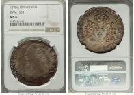 Louis XVI Ecu 1790-A MS61 NGC, Paris mint, KM564.1, Dav-1333. Lavender-gray toning with multi-colored accents. 

HID09801242017

© 2022 Heritage Aucti...