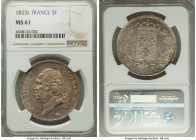 Louis XVIII 5 Francs 1823-L MS61 NGC, Bayonne mint, KM711.8, Dav-87. Rose-gray and citrus toned. 

HID09801242017

© 2022 Heritage Auctions | All Righ...