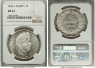 Louis Philippe I 5 Francs 1841-A MS61 NGC, Paris mint, KM749.1. Flashy whirling luster on untoned fields. 

HID09801242017

© 2022 Heritage Auctions |...