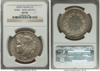 Republic 5 Francs 1870-A AU58 NGC, Paris mint, KM819, Gad-743. Ceres head with motto on reverse. 

HID09801242017

© 2022 Heritage Auctions | All Righ...
