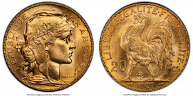 Republic gold 20 Francs 1907 MS66 PCGS, Paris mint, KM857, Gad-1064a, F-535. Flashy surfaces with glowing luster. AGW 0.1867 oz. 

HID09801242017

© 2...