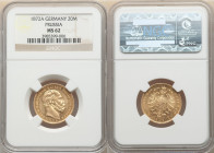 Prussia. Wilhelm I gold 20 Mark 1872-A MS62 NGC, Berlin mint, KM501. AGW 0.2305 oz. 

HID09801242017

© 2022 Heritage Auctions | All Rights Reserved