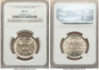 Weimar Republic 3 Mark 1924-D MS65 NGC, Munich mint, KM43. 

HID09801242017

© 2022 Heritage Auctions | All Rights Reserved
