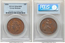 George IV Penny 1826 MS63 Red and Brown PCGS, KM693, S-3823. Cobalt toning on chocolate surfaces. 

HID09801242017

© 2022 Heritage Auctions | All Rig...