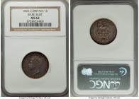 George IV "Bare Head" Shilling 1825 MS62 NGC, KM694, S-3812. First year of type. Lilac-silver toning with orange accents. 

HID09801242017

© 2022 Her...