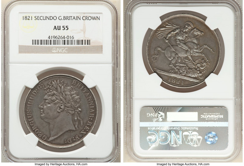 George IV Crown 1821 AU55 NGC, KM680.1, S-3805. SECUNDO edge. 

HID09801242017

...