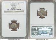 William IV 4-Piece Certified Maundy Set 1832 NGC, 1) Penny - MS63, KM708 2) 2 Pence - MS65, KM709 3) 3 Pence - MS62, KM710 4) 4 Pence - MS64, KM711 KM...