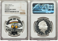 Elizabeth II 4-Piece Lot of Certified Assorted "Music Legends" 2 Pounds NGC, 1) colorized silver Proof "Elton John" 2 Pounds 2020 - PR69 Ultra Cameo 2...