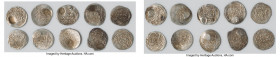Eretnid. "Ali Beg 10-Piece Lot of Uncertified Akces ND (AH 767-782 / AD 1366-1380) VF, A-2324A and A-2324B. Average size 18.9mm. Average weight 1.62gm...