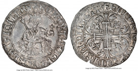 Naples & Sicily. Robert d'Anjou Pair of Certified Gigliati ND (1309-1343) NGC, MIR-28. 28mm. Lot includes (1) AU58 and (1) AU55. ROBERT DEI GRA IERL' ...
