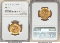 Vittorio Emanuele III gold 100 Lire Anno IX (1931)-R MS62 NGC, Rome mint, KM72. 

HID09801242017

© 2022 Heritage Auctions | All Rights Reserved