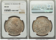 Ferdinand VII 8 Reales 1809 Mo-TH MS60 NGC, Mexico City mint, KM110. Prime quality example with notable underlying luster and rose-amber tinted hue. 
...
