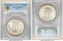 Estados Unidos Peso 1945-M MS67 PCGS, Mexico City mint, KM455. Satin luster with light toning. 

HID09801242017

© 2022 Heritage Auctions | All Rights...