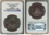 Spanish Colony. Isabel II Counterstamped 8 Reales ND (1834-1837) Fine Details (Mount Removed) NGC, KM100. "Type VI "YII" Counterstamp on Bolivia Repub...