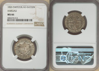 Aargau. Canton Batzen 1826 MS66 NGC, KM21. Beaded circle around cross. 

HID09801242017

© 2022 Heritage Auctions | All Rights Reserved