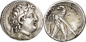 Imperio Seléucida. (128-127 a.C.). Demetrio II, Nicator (146-138 / 129-125 a.C.). Tiro. Tetradracma. (S. 7105 var) (CNG. IX, 1122). 13,99 g. MBC+.