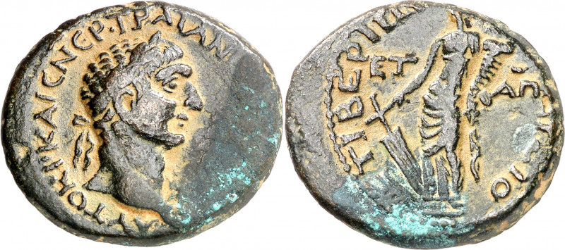 (98-99 d.C.). Trajano. Galilea. Tiberias. AE 29. (S.GIC. 1091 var) (RPC. III, 39...