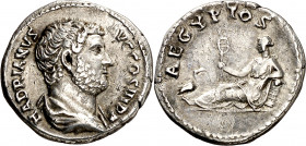 (130-133 d.C.). Adriano. Denario. (Spink. 3456 var) (S. 106b) (RIC. 1486). 3,20 g. MBC+.
