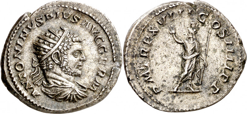 (215 d.C.). Caracalla. Antoniniano. (Spink. 6772 var) (S. 295a) (RIC. 263e). 5,3...
