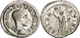 (241 d.C.). Gordiano III. Denario. (Spink 8672) (S. 39) (RIC. 111). 2,82 g. EBC.