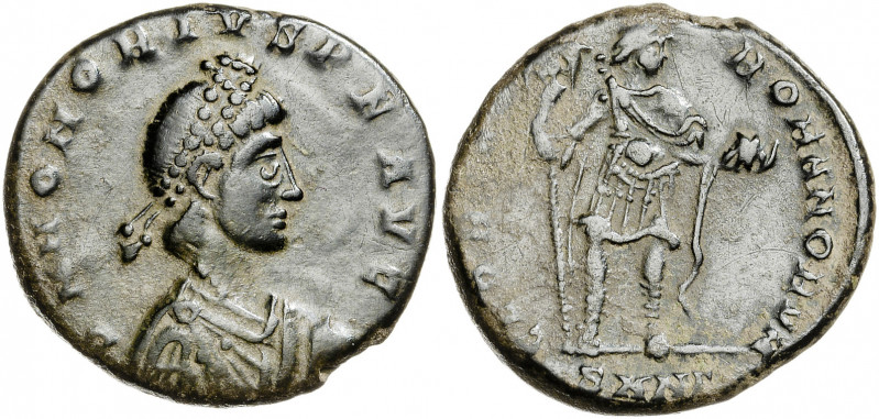 (393-395 d.C.). Honorio. Nicomedia. AE 21. (Spink 20987) (Co. 20) (RIC. 46c1). 5...