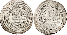 Califato. AH 356. Al Hakem II. Medina Azzahra. Dirhem. (V. 455) (Fro. 8) (Miles 248a). Ex Áureo 05/02/2003, nº 479. 2,28 g. MBC+.
