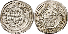 Califato. AH 388. Hixem II. Al Andalus. Dirhem. (V. 538) (Fro. 29) (Miles 313p). Ligera doble acuñación en la fecha pero bien legible. Ex Áureo 19/12/...