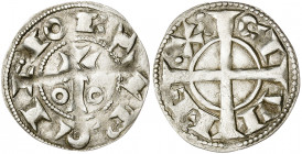 Alfons I (1162-1196). Barcelona. Diner. (Cru.V.S. 296) (Cru.C.G. 2100). 0,76 g. MBC+.