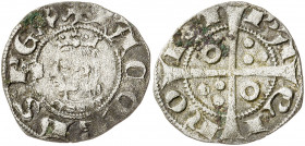 Jaume II (1291-1327). Barcelona. Diner. (Cru.V.S. 344) (Cru.C.G. 2160). Ex Áureo 23/01/2002, nº 882. 0,78 g. MBC-.