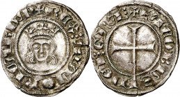 Jaume II de Mallorca (1276-1285 / 1298-1311). Mallorca. Diner. (Cru.V.S. 544) (Cru.C.G. 2509). A gótica. Ligerísimas grietas. Atractiva. Ex Áureo 02/0...