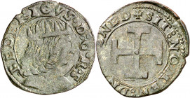 Frederic III de Nàpols (1496-1501). Nàpols. Sestí. (Cru.V.S. 1113) (Cru.C.G. 3530) (MIR. 109). Ex Áureo 02/07/2002, nº 2464. 1,76 g. MBC.
