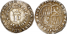 Pedro I (1350-1368). Sevilla. Real. (AB. 380). Ligero doblez en borde. 3,47 g. MBC+.