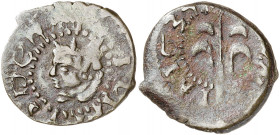 1634. Felipe IV. Valencia. 1 diner. (AC. 34) (Cru.C.G. 4435a). Acuñación algo floja. Ex Áureo 05/02/2003, nº 868. 1,32 g. (MBC+).