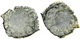 1653. Felipe IV. Valencia. 1 diner. (AC. 43) (Cru.C.G. falta). El 3 de la fecha girado. Acuñación muy floja. Rara. 1,35 g. (BC).