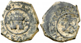 1621. Felipe IV. Burgos. 2 maravedís. (AC. 106). Escasa. 1,71 g. BC+.