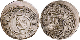 1663. Felipe IV. Valladolid. M. 16 maravedís. (AC. 510). Algo descentrada. 4,56 g. EBC-.