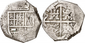 (1625-1666). Felipe IV. Sevilla. R. 8 reales. (AC. tipo 350). Fecha no visible. 27,26 g. MBC-.