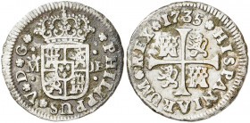 1735. Felipe V. Madrid. JF. 1/2 real. (AC. 184). 1,42 g. BC+/MBC-.