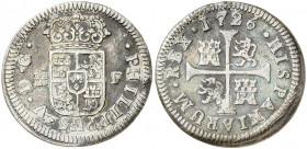 1726. Felipe V. Segovia. F. 1/2 real. (AC. 331). 1,17 g. MBC/MBC-.