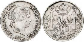 1865. Isabel II. Madrid. 1 escudo. (AC. 563). 12,86 g. BC+.