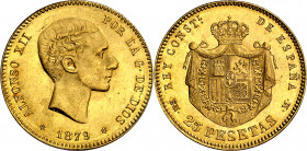 1879*1879. Alfonso XII. EMM. 25 pesetas. (AC. 74). 8,07 g. EBC+/EBC.
