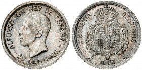 1926. Alfonso XIII. PCS. 50 céntimos. (AC. 50). Bella. Pátina. 2,54 g. S/C-.