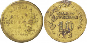 Cazalla de la Sierra (Sevilla). 10 céntimos. (AC. 43). 3,51 g. BC+.