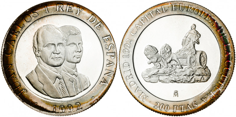 1992. Juan Carlos I. 200 pesetas. (Fuster Co-12). Madrid, Capital Europea de la ...
